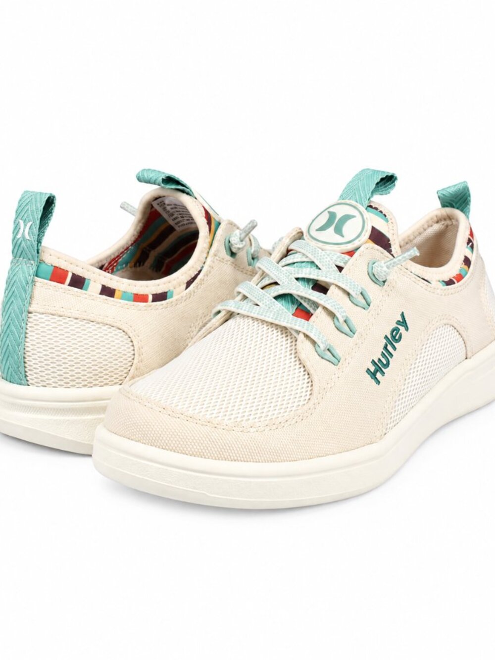 Hurley Castaic Women’s Size 7 Beige Mint Lightweight Sneakers